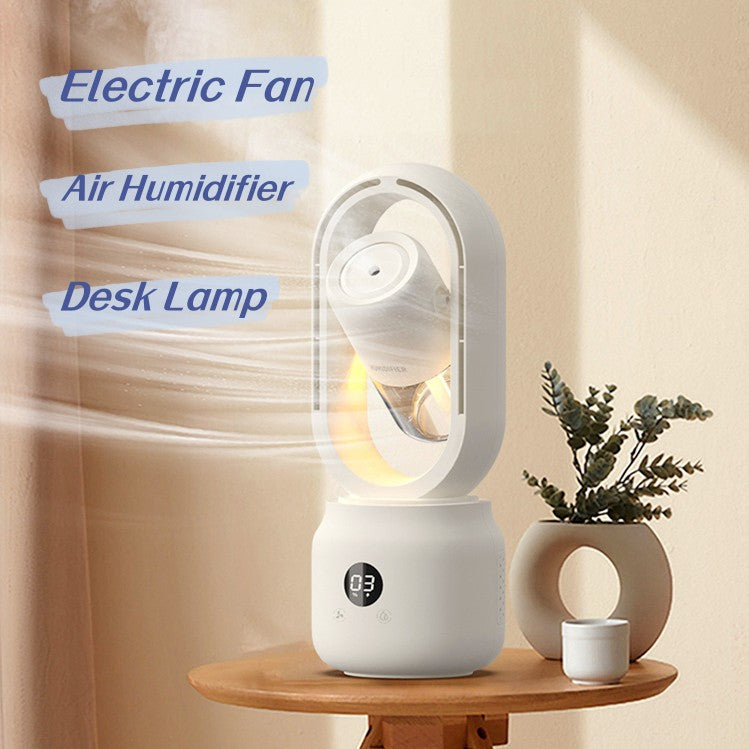 3 in 1 - Luftbefeuchter, Ventilator und Nachtlampe