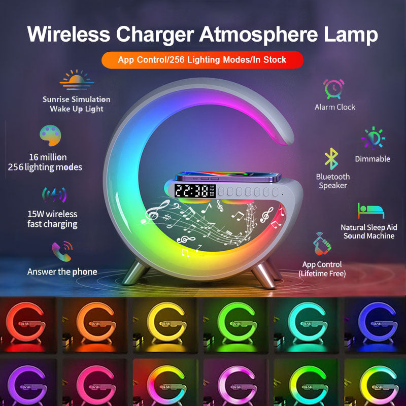 Atmosphärenlampe Intelligente LED-Tischlampe mit Wireless Charging